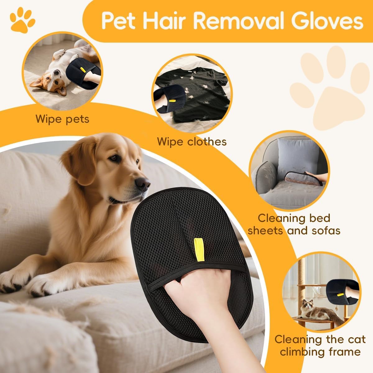 Electrostatic Pet Hair Removal Glove